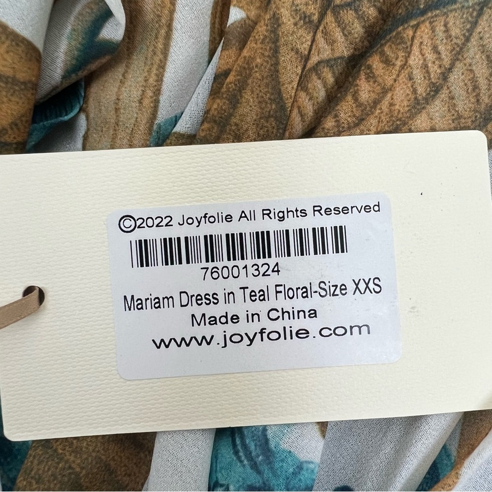 Joyfolie Romantic Country Mariam Maxi Dress Teal Floral | XXS - Picture 13 of 16
